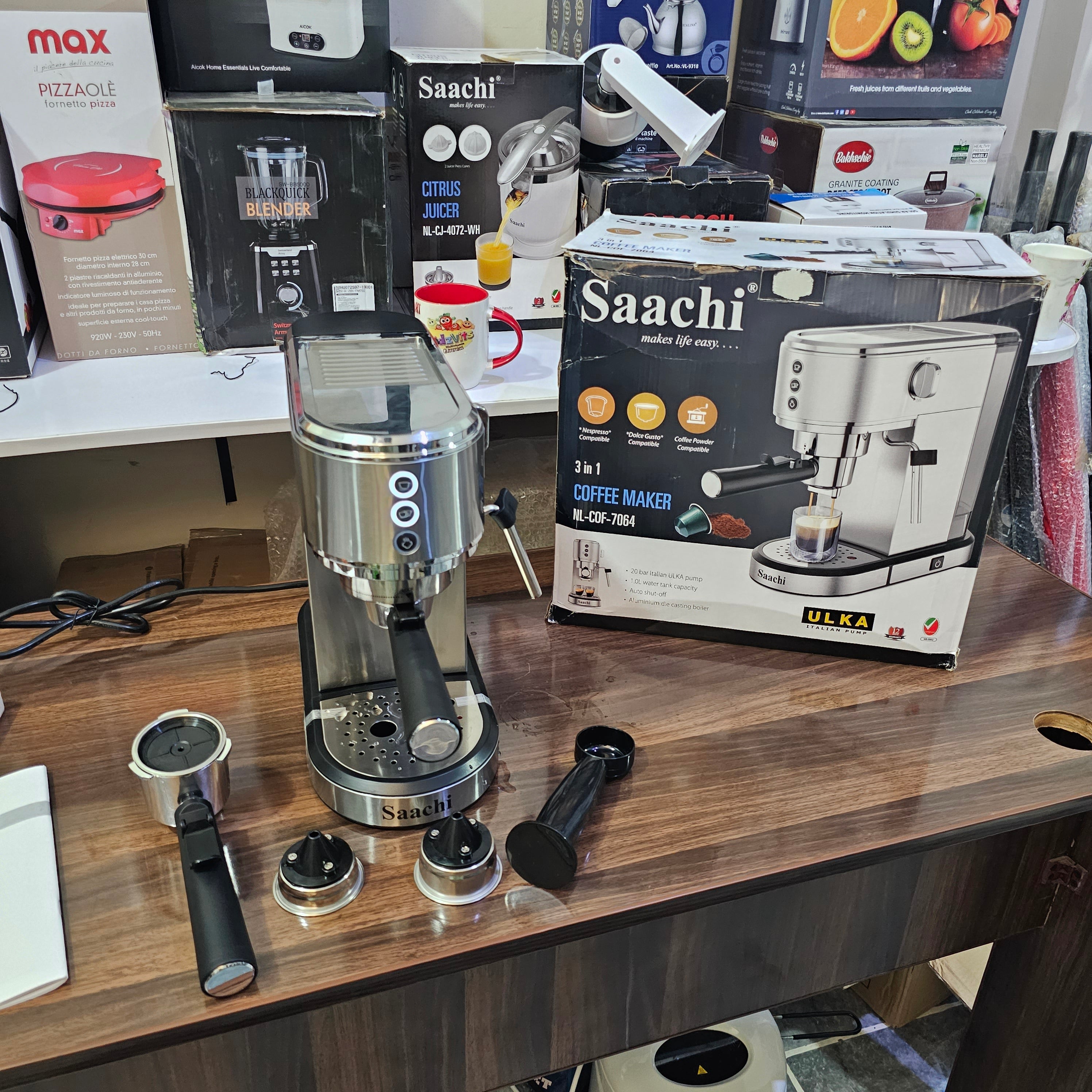 Dubai lot Imported Saachi 3-in-1 Espresso Machine