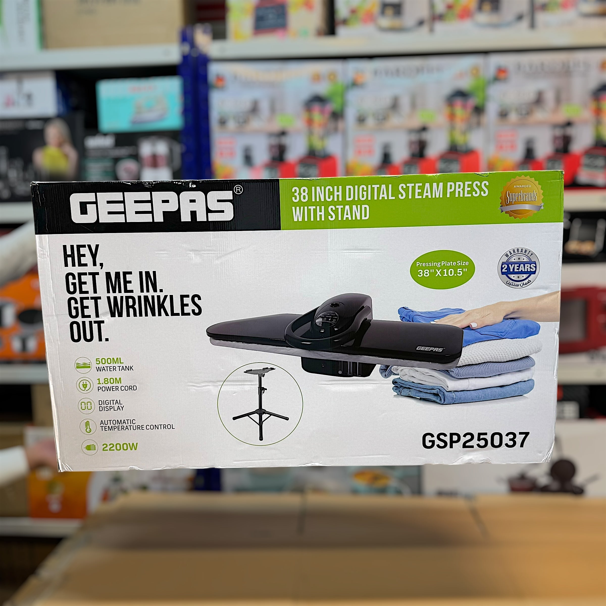 Geepas Digital Steam Press with Stand